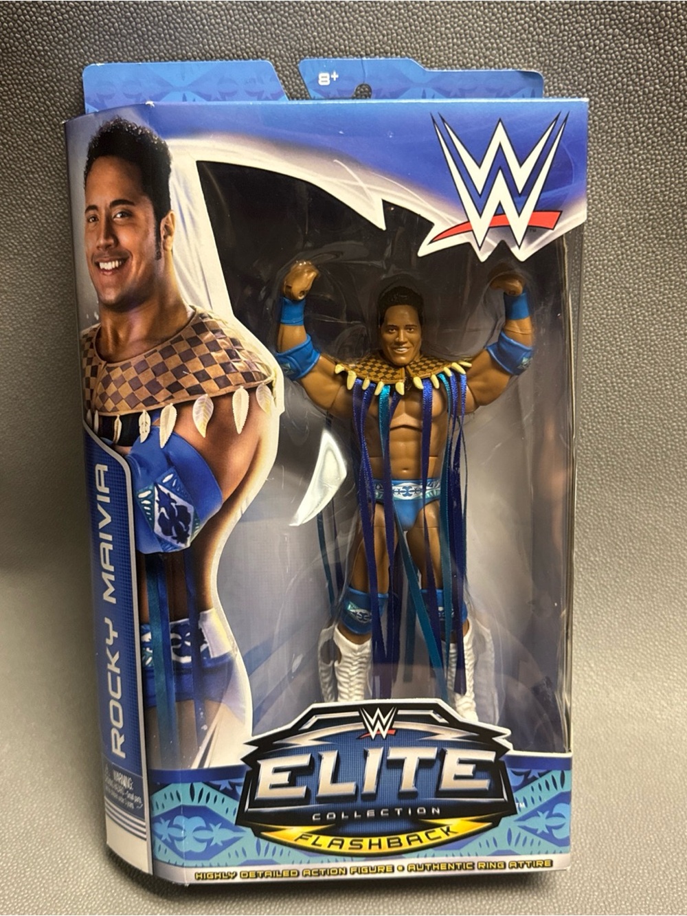 WWE Rocky Maivia Elite Flashback 2014 Wrestling Figure WWF Rock Dwayne Johnson